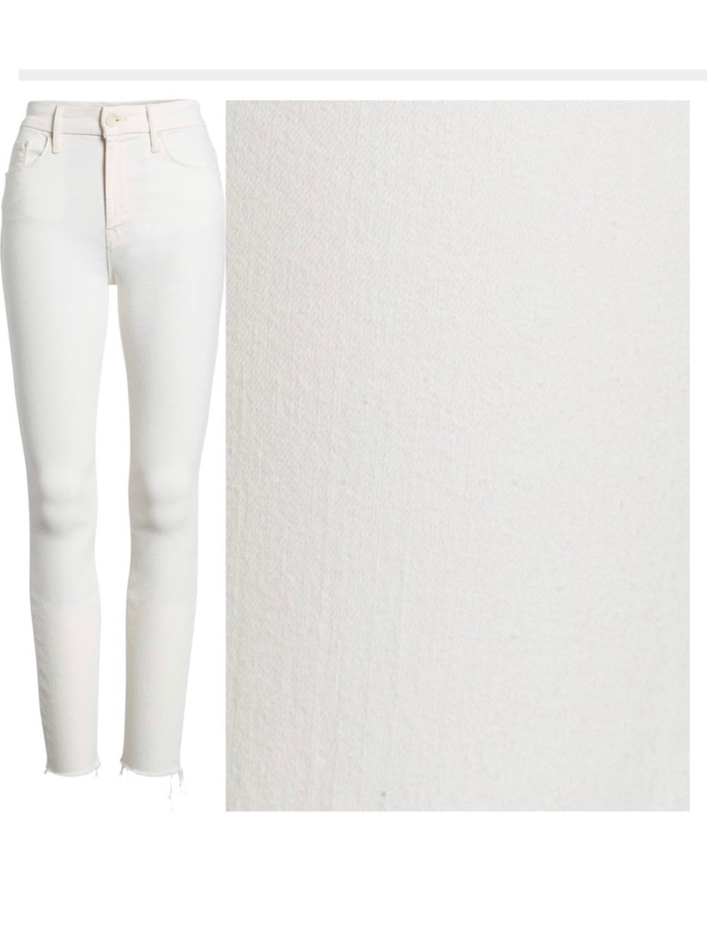 Mother High-Waisted Looker Ankle Fray Skinny Raw Hem Jeans Size 28 - Picture 3 of 10